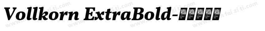 Vollkorn ExtraBold字体转换